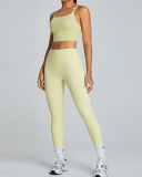 Summer Slim Sports High Waist Pants Yoga Two-piece Set S-XL