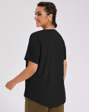 Quick Drying Mesh Short Sleeve Running O Neck Plus Size Yoga T-shirt Blue Purple Black XL-4XL