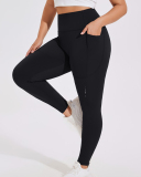 High Waist Side Pocket Active Wear Running Plus Size Leggings XL-4XL