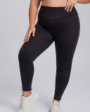 Slim High Waist Side Pocket M Back Plus Size Yoga Leggings XL-3XL