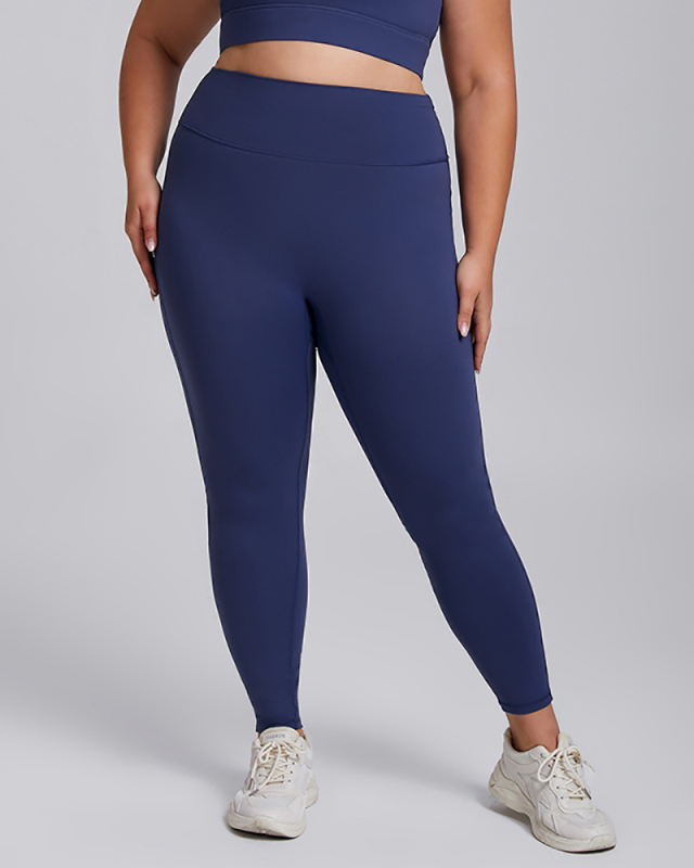 Women Breathable Slim Waist Plus Size Yoga Leggings Pants Purple Blue Brown Black XL-3XL
