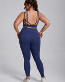 Women Breathable Slim Waist Plus Size Yoga Leggings Pants Purple Blue Brown Black XL-3XL