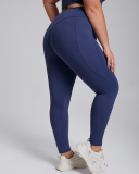 Slim High Waist Side Pocket M Back Plus Size Yoga Leggings XL-3XL