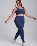 Charming V Neck Criss Strappy Back Shockproof Plus Size Fitness Bra Purple Blue Brown Black XL-3XL