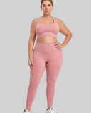 Women Solid Color High Waist Good Elastic Plus Size Leggings Blue Black Pink XL-4XL