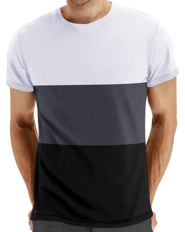 Summer Plus Size Colorblock Men's T-shirt S-2XL