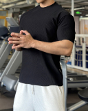 Men's O Neck Short Sleeve Solid Color Loose Sports T-shirt M-3XL
