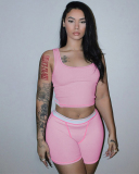 Pink Wholesale Girl Summer Two Piece Short Set S-L