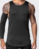 Mens Sports Casual Quick Drying Patchwork Vest S-2XL