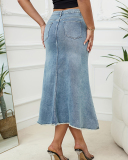 Wholesale Tail Women Jean Skirt S-XXL
