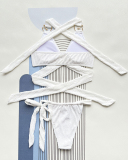 White Hollow Out Women Fashion Two Piece Swimsuit XS-L