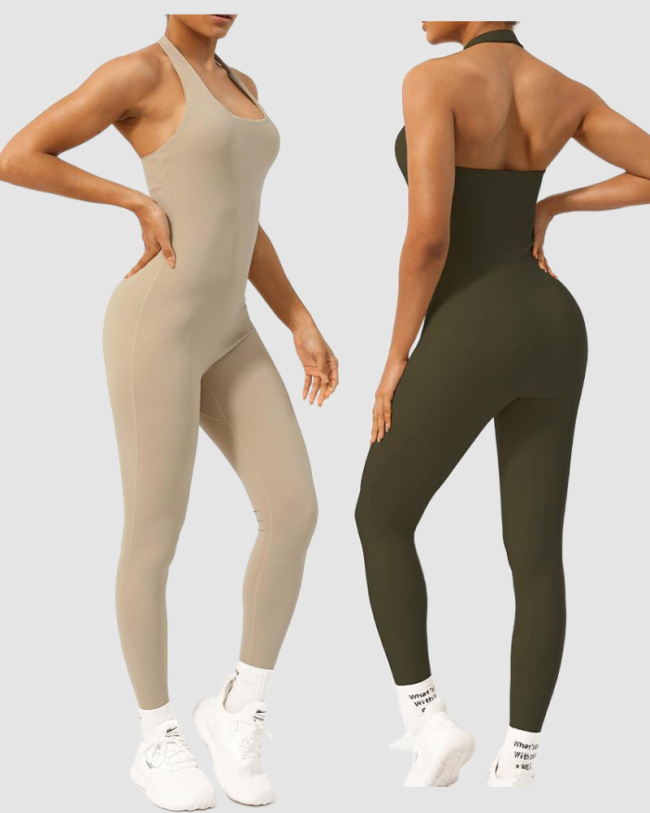 Woman Tighten Waist Yoga Jumpsuit S-XL