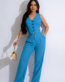 Offical Ladies Women New Summmer Two Piece Pant Set S-XXL