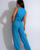 Offical Ladies Women New Summmer Two Piece Pant Set S-XXL