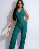 Offical Ladies Women New Summmer Two Piece Pant Set S-XXL