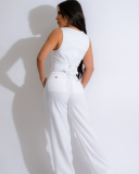 Offical Ladies Women New Summmer Two Piece Pant Set S-XXL