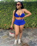Solid Color Women New Fashion Summer Two Piece Short Set S-XXL