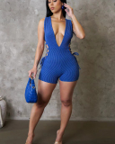 V-Neck Rompers Backless Sexy Woman Solid Color XS-XL