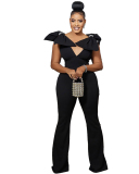 Sexy Hip-Hugging Tight-Fitting Jumpsuit Sleeveless V-Neck S-3XL