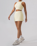 Women Slim Vest Tennis Shorts Sets Skirts Sets Yoga Two-piece Sets S-XL