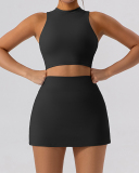 Women Slim Vest Tennis Shorts Sets Skirts Sets Yoga Two-piece Sets S-XL