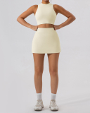 Women Slim Vest Tennis Shorts Sets Skirts Sets Yoga Two-piece Sets S-XL