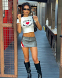 Street style INS trendy I Love Breaking Hearts short-sleeved T-shirt