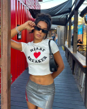Street style INS trendy I Love Breaking Hearts short-sleeved T-shirt