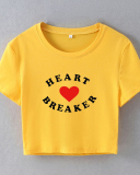 Street style INS trendy I Love Breaking Hearts short-sleeved T-shirt