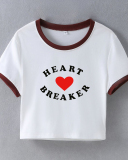 Street style INS trendy I Love Breaking Hearts short-sleeved T-shirt