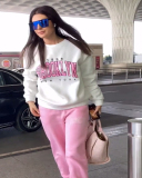 Street style INS internet celebrity trendy Brooklyn loose off-shoulder long-sleeved sweatshirt
