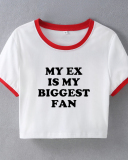 My Ex Is My Biggest Fan street style internet celebrity trendy short T-shirt