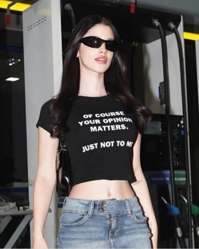 Street style INS Internet celebrity trendy short slim-fitting short-sleeved T-shirt top spring and summer