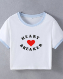 Street style INS trendy I Love Breaking Hearts short-sleeved T-shirt