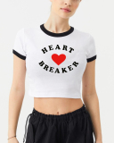 Street style INS trendy I Love Breaking Hearts short-sleeved T-shirt