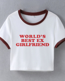 World's Best Ex Girlfriend Street Trendy Short Slim Fit Short Sleeve T-shirt
