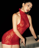 Open Back Sexy Lace Short Mini Dress S-L