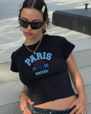 Street style INS Internet celebrity trendy midriff-baring slim fit short-sleeved T-shirt