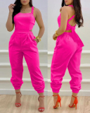 Printed Leisure Loose Style Women Jumpsuit S-2XL