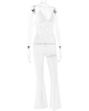 Lace Transparent Womne See Through Jumpsuit S-L