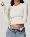 Multi Color Women Custom Nylon Spandex Fitness Yoga GYM Long Sleeve T-shirt S-XL