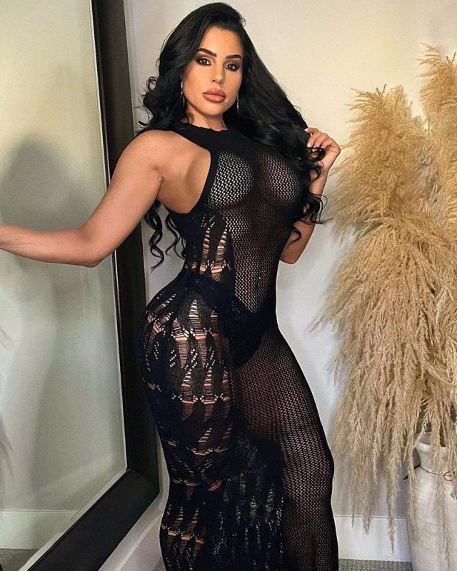 Sleeveless Chochet Women Beach Causal Dress S-XXL