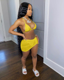 3 Pieces Set Backless Sexy Cheap Swimwear