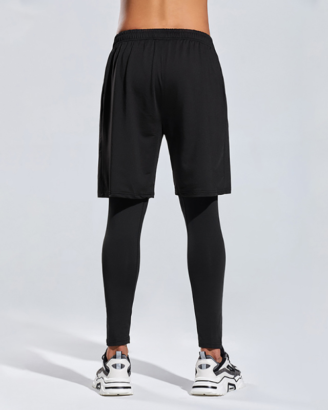 Men's Running Quick Drying Liner Leggings Shorts Black Gray M-3XL