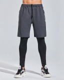 Men's Running Quick Drying Liner Leggings Shorts Black Gray M-3XL