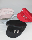 Women Rhinestone Fashion Satin Navy Hat