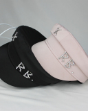 Women Rhinestone Fashion Satin Navy Hat