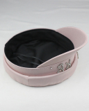 Women Rhinestone Fashion Satin Navy Hat