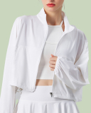 Spring Summer Sun Protection Quick Drying Fitness Sports Long Sleeve Coat Yellow Pink Green White Black S-XL