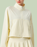 Spring Summer Sun Protection Quick Drying Fitness Sports Long Sleeve Coat Yellow Pink Green White Black S-XL